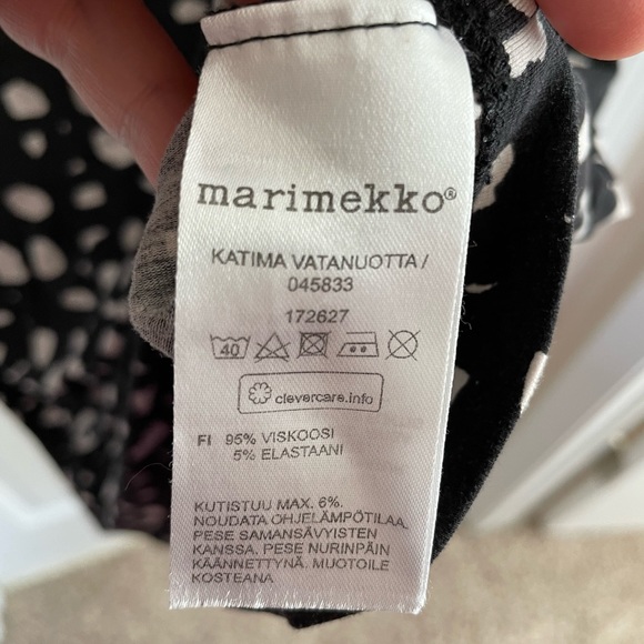 Marimekko Black Patterned Knit Dress Size S - Picture 4 of 4